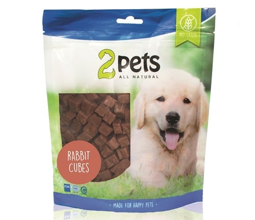 2pets Dogsnack Rabbit Cubes - 400 g