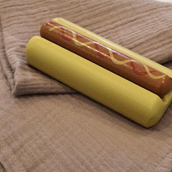 Hot dog/Korv med bröd i trä