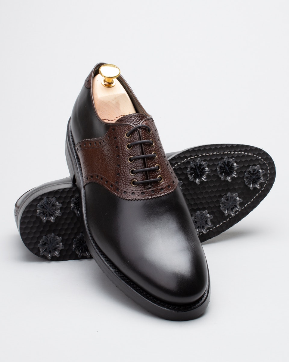 Premier-Black Calf/Brown Grain Calf