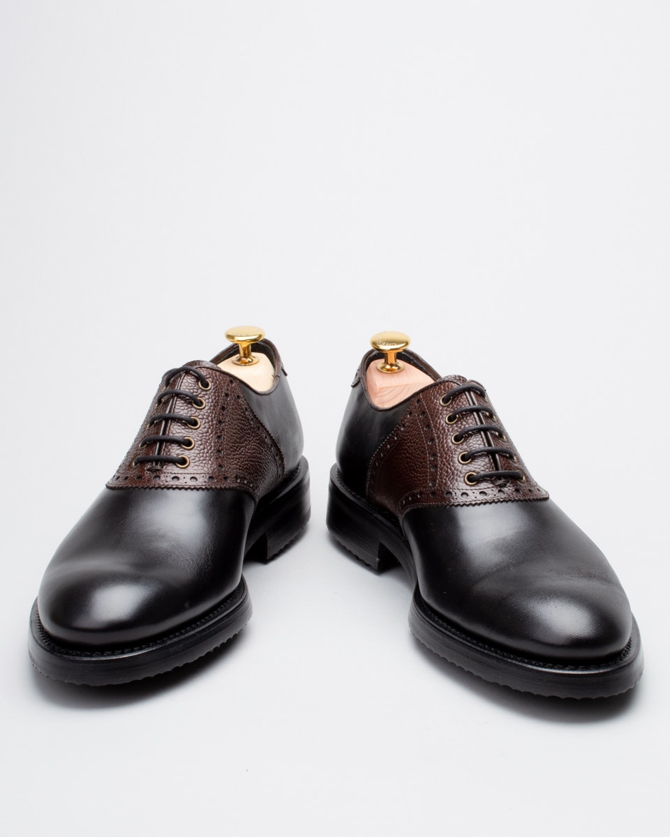 Premier-Black Calf/Brown Grain Calf