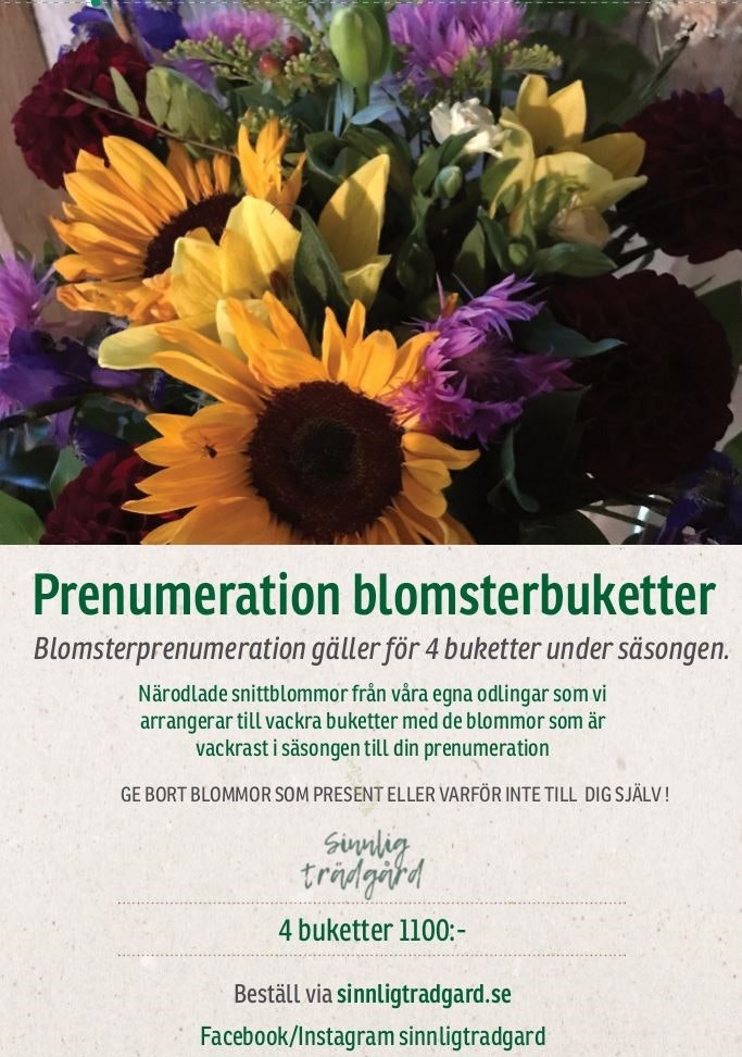 Prenumeration X 4 blomsterbuketter