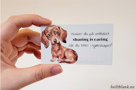 Magnet m/ tekst - Sharing is caring - Dachshund