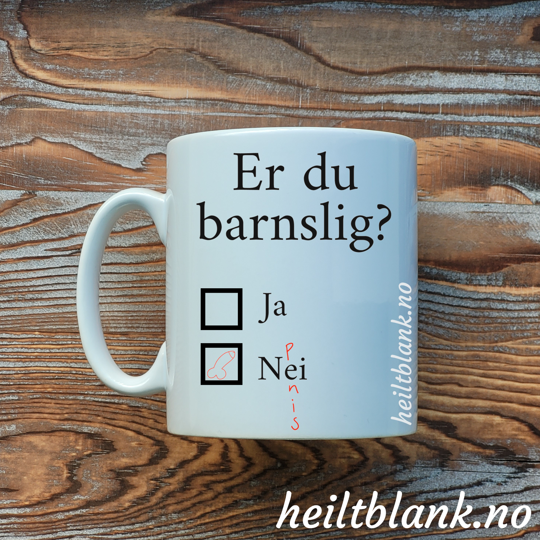 Er du barnslig? Morsom kopp