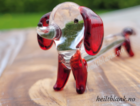 Rød Dachshund - glass