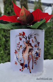 Blomsterpotter med julemotiv - flere varianter