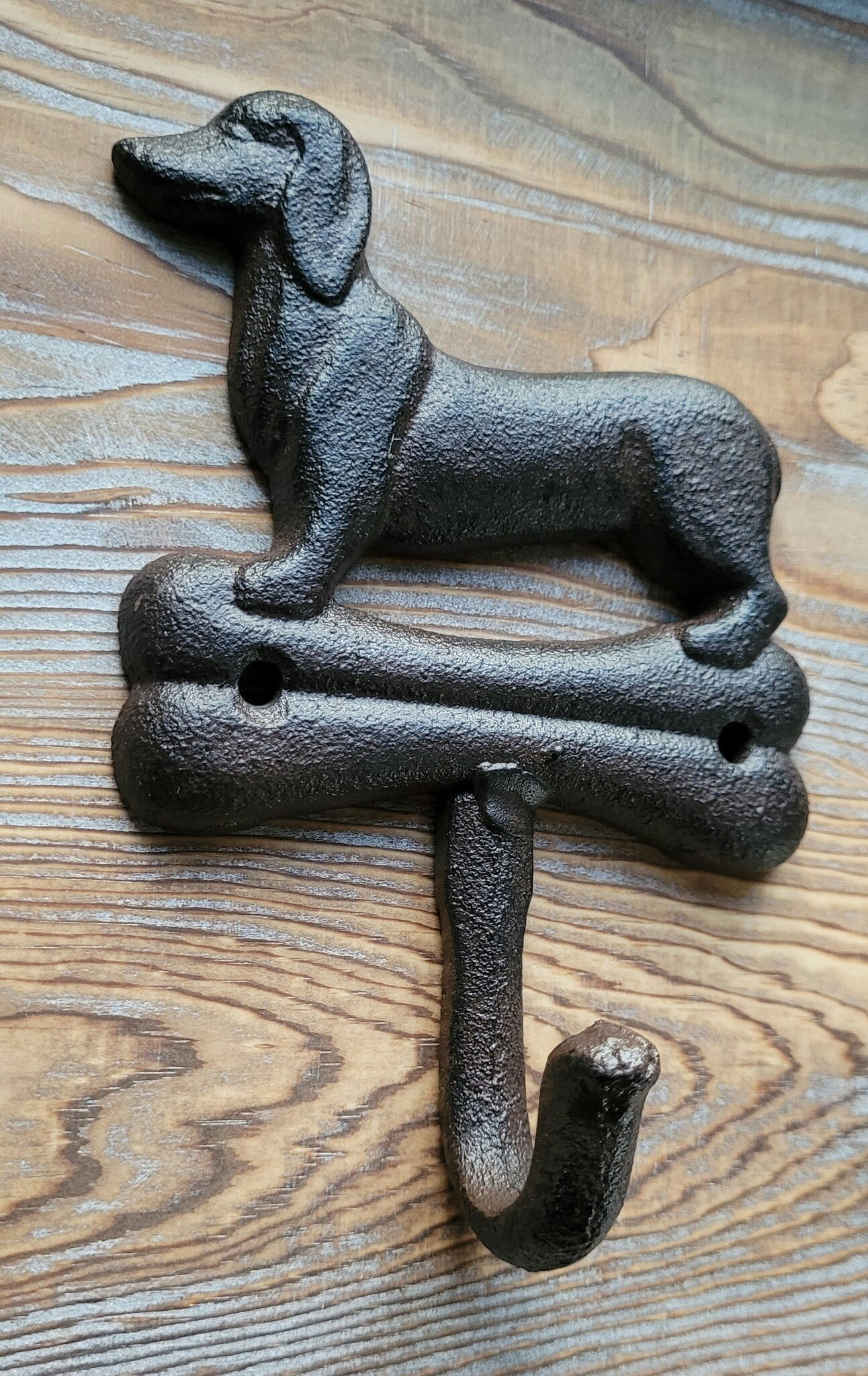 Dachshund knagg - støpejern