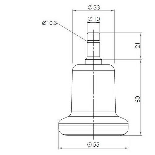 5-pack fötter till stolar STAND 10 mm / 50 mm