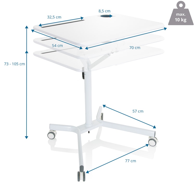 Ståbord / talarbord, STAND VM 73-105 cm