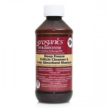 Groganics deep freeze follicle cleanser & scalp absorbent shampoo 237ml