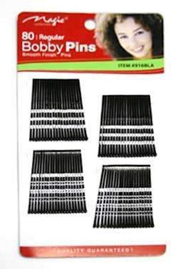 BOBBY PINS BLACK. 80PCS