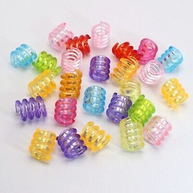 BEAUTIFUL SPIRAL HAIR BEADS 25PCS