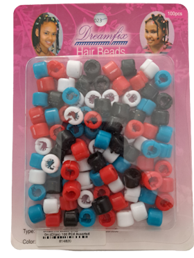 DREAMFIX HAIR BEADS SNAP ON CLIP (ASSORTED 100PCS)