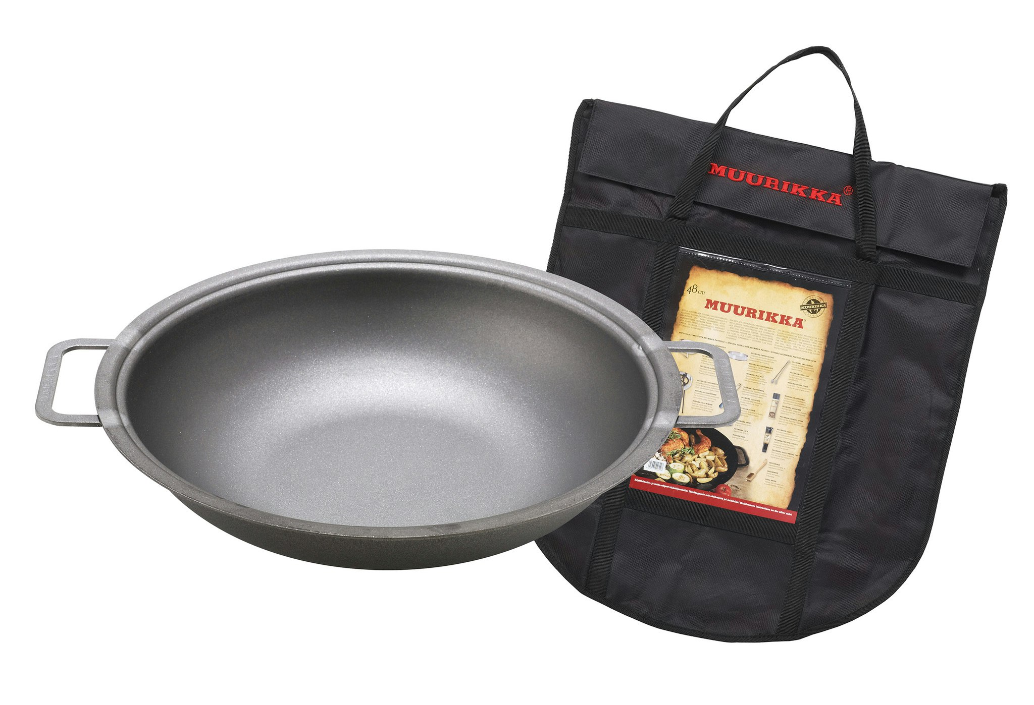 MUURIKKA Wok med avtagbara ben, 43 cm