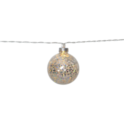 Ljusslinga Glaskulor silver