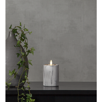 BLockljus Flamme Marble