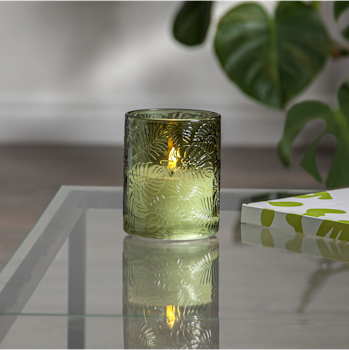 LED Blockljus Flamme Leaf