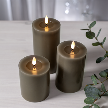 Blockljus Flamme Flow 12,5 cm