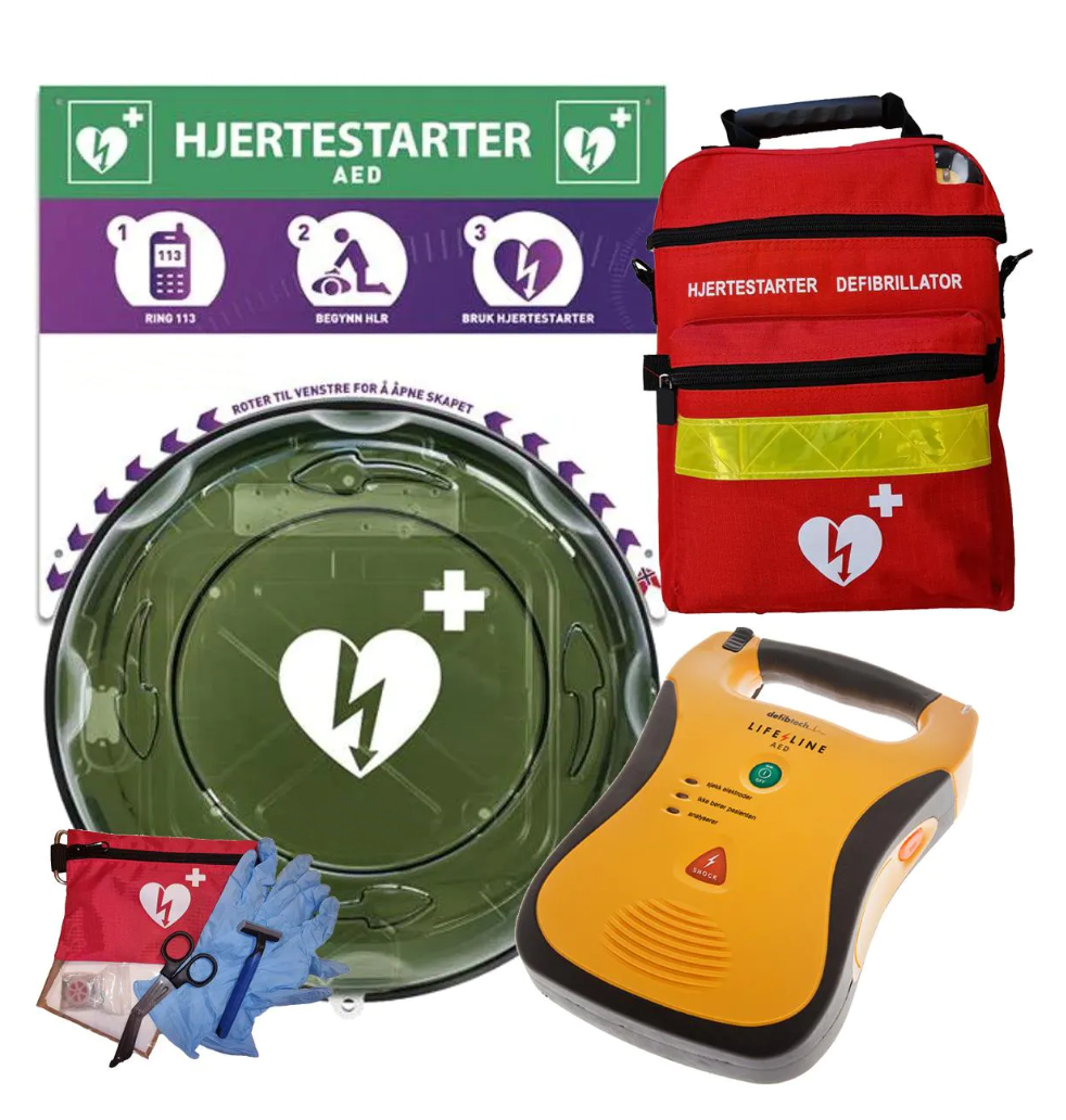 Komplett pakke - Lifeline AED Hjertestarter