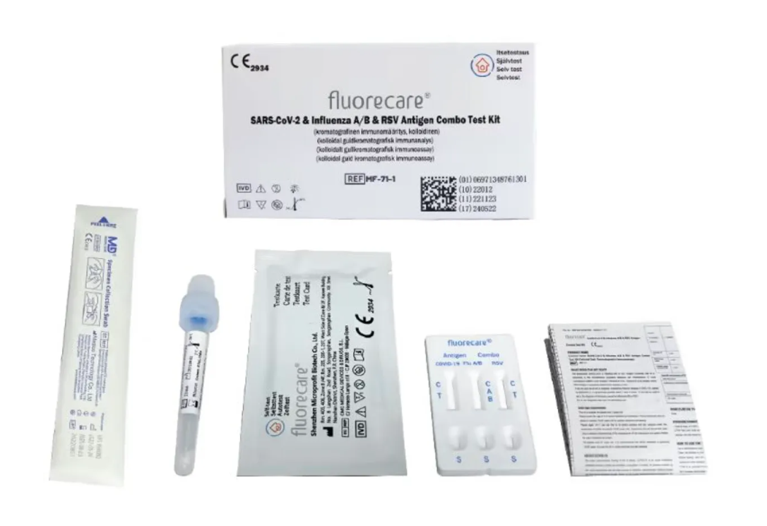 SARS-CoV-2 & Influenza A/B & RSV Antigen Combo Test Kit