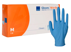 Hanske nitril Abena Classic DK PF blå (S-XL)