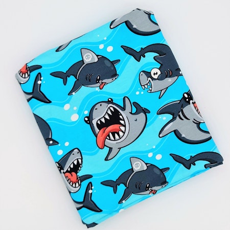 2:a sort Sharktastic Cool Blue/Icy Blue 0,75 m