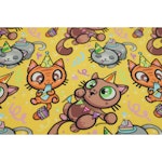 Jersey tyg Mellow Yellow Party Cats Pinkpoo