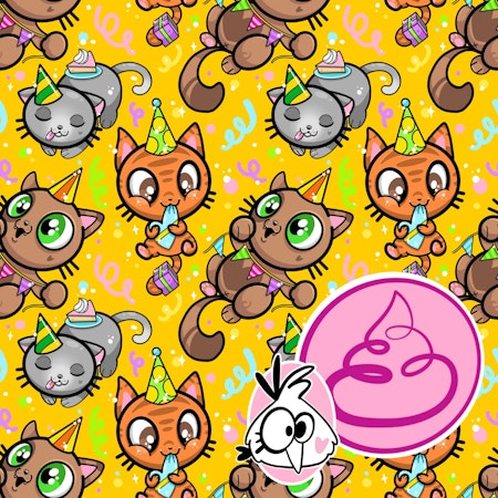 2.a sort 1 m Party Cats Mellow Yellow