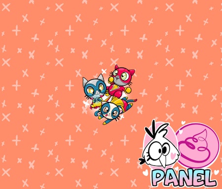 Panel SuperCats Just Peachy