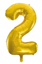 Folieballong Guld "2" 86cm