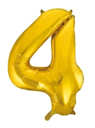 Folieballong Guld "4" 86cm