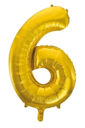 Folieballong Guld "6" 86cm