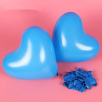 Ballonger Hjärta Blå 10-pack