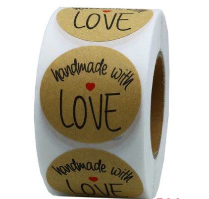 Klistermärke ''Handmade With Love''