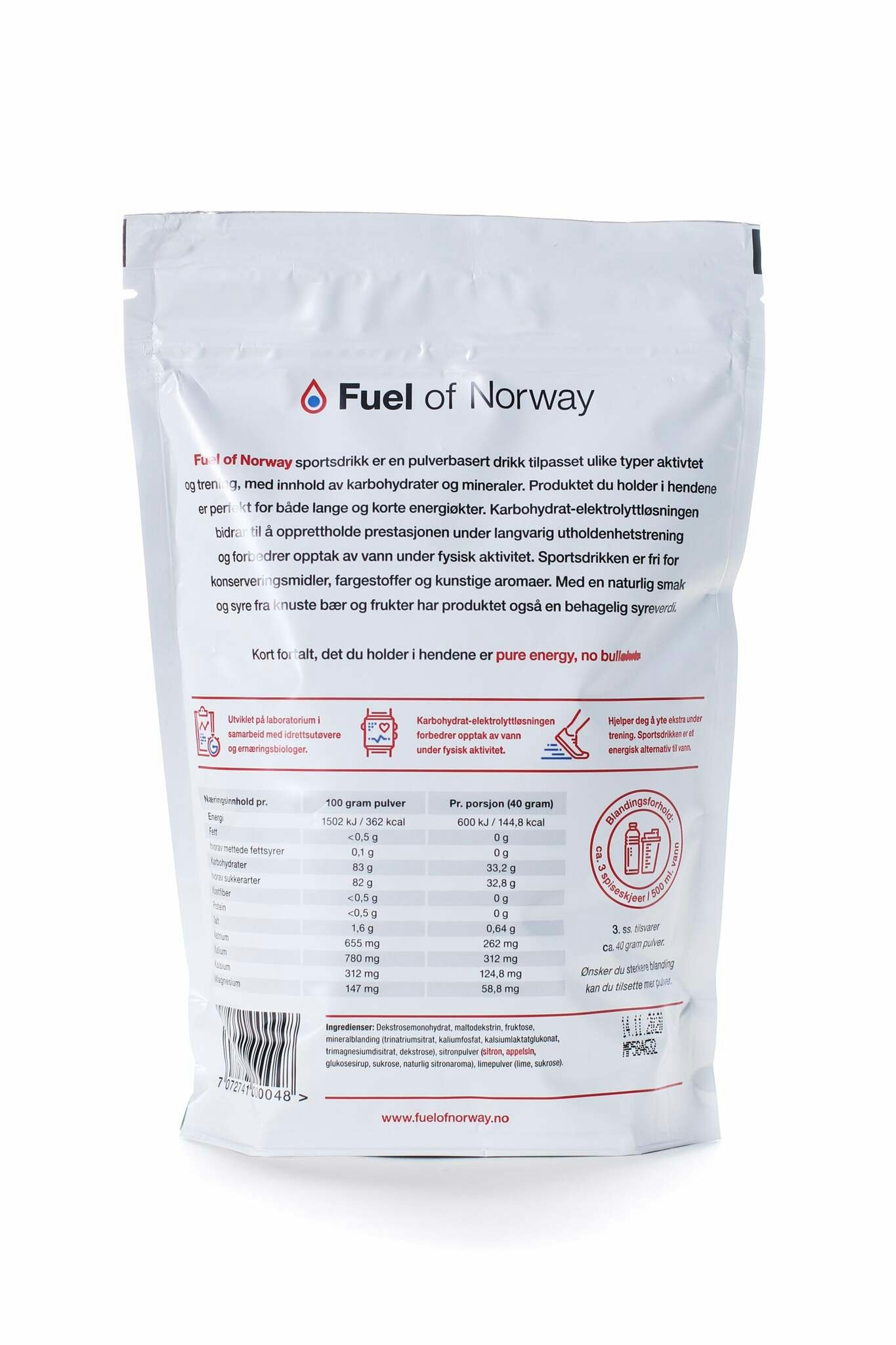 Fuel of Norway - Sportsdrikke 0,5kg Sitron/Lime