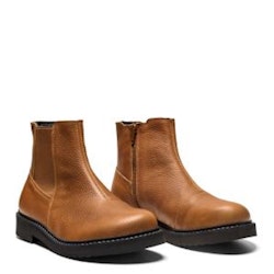 New Feet 232-22. Vattentäta boots med zip och resår i skaftet. Chestnut.