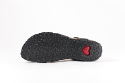 Think! Shoes Julia 136 Röd/ Kombi. Slip-in sandaler med ortopedisk fotbädd. Vegetabilgarvat, 100% kromfritt skinn