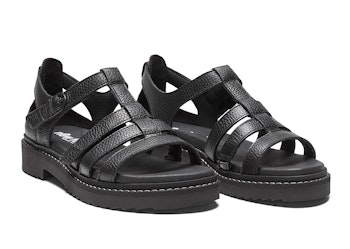 New Feet Svarta Sandaler med urtagbar komfortsula och ställbara remmar.