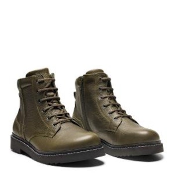 Utgående 30% - New Feet 232-25. Snörkängor med dragkedja. Grön.