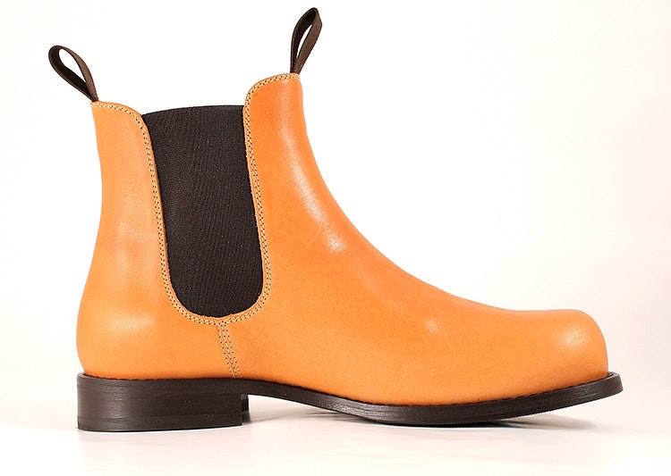 Knulp Chelsea Boots med gummiklädd lädersula. Naturläder. Vegetabilgarvat, 100% kromfritt skinn.