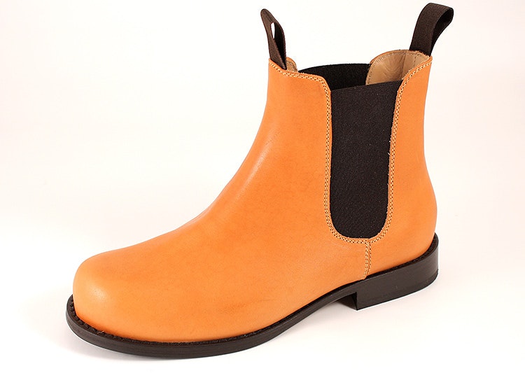 Knulp Chelsea Boots med gummiklädd lädersula. Naturläder. Vegetabilgarvat,  100% kromfritt skinn. - Knulp