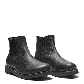 New Feet 232-22. Vattentäta boots med dragkedja och resår i skaftet. Svart.