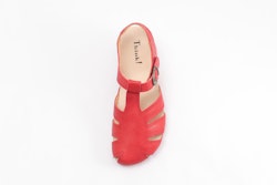 Think! Shoes Julia Fire. Sandaler med ortopedisk fotbädd. Vegetabilgarvat, 100% kromfritt skinn