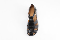 Angulus 4982 Svart. Skinnfodrade "Fisherman's Sandals" i klassisk design.