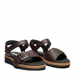 New Feet 211-13. Mörkbruna Sandaler med urtagbar komfortsula och ställbara remmar.