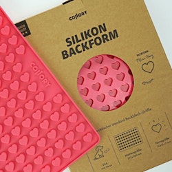 Silikonbakmatta för hundgodis, Hjärta Mini, rosa