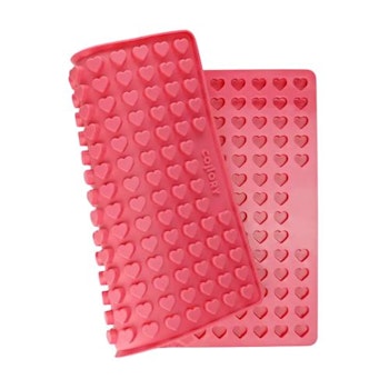 Silikonbakmatta för hundgodis, Hjärta Mini, rosa