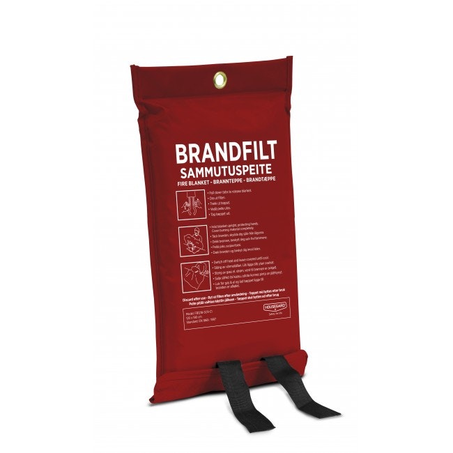 Housegard brandfilt med silikonbeläggning, 120x180 cm, röd
