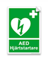 Klisterdekal Hjärtstartare - Liten