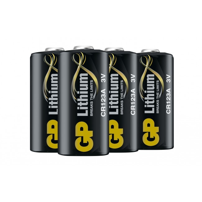 GP Lithiumbatteri, CR 123A, 4-pack