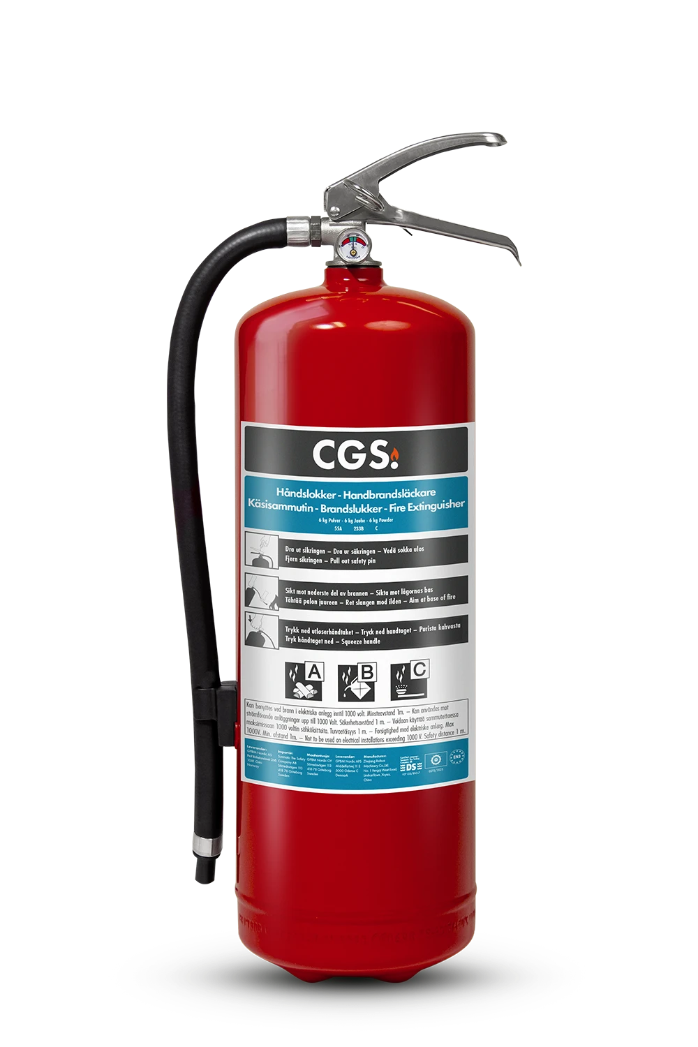 CGS 6 kg pulversläckare, PE6CR-A
